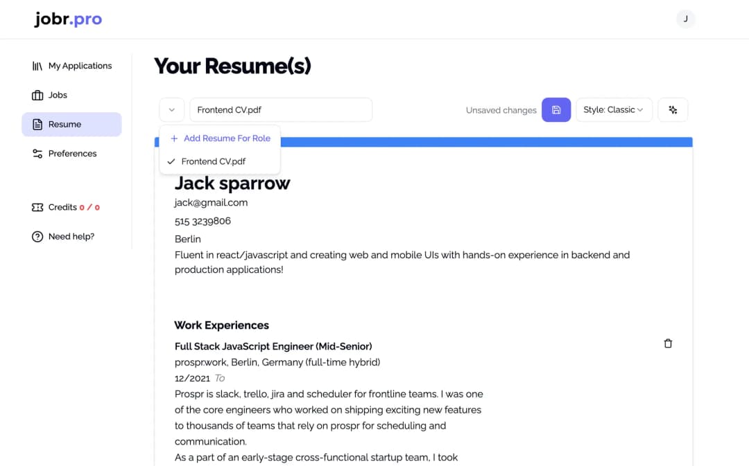 AI Cover Letter & Resume Builder
